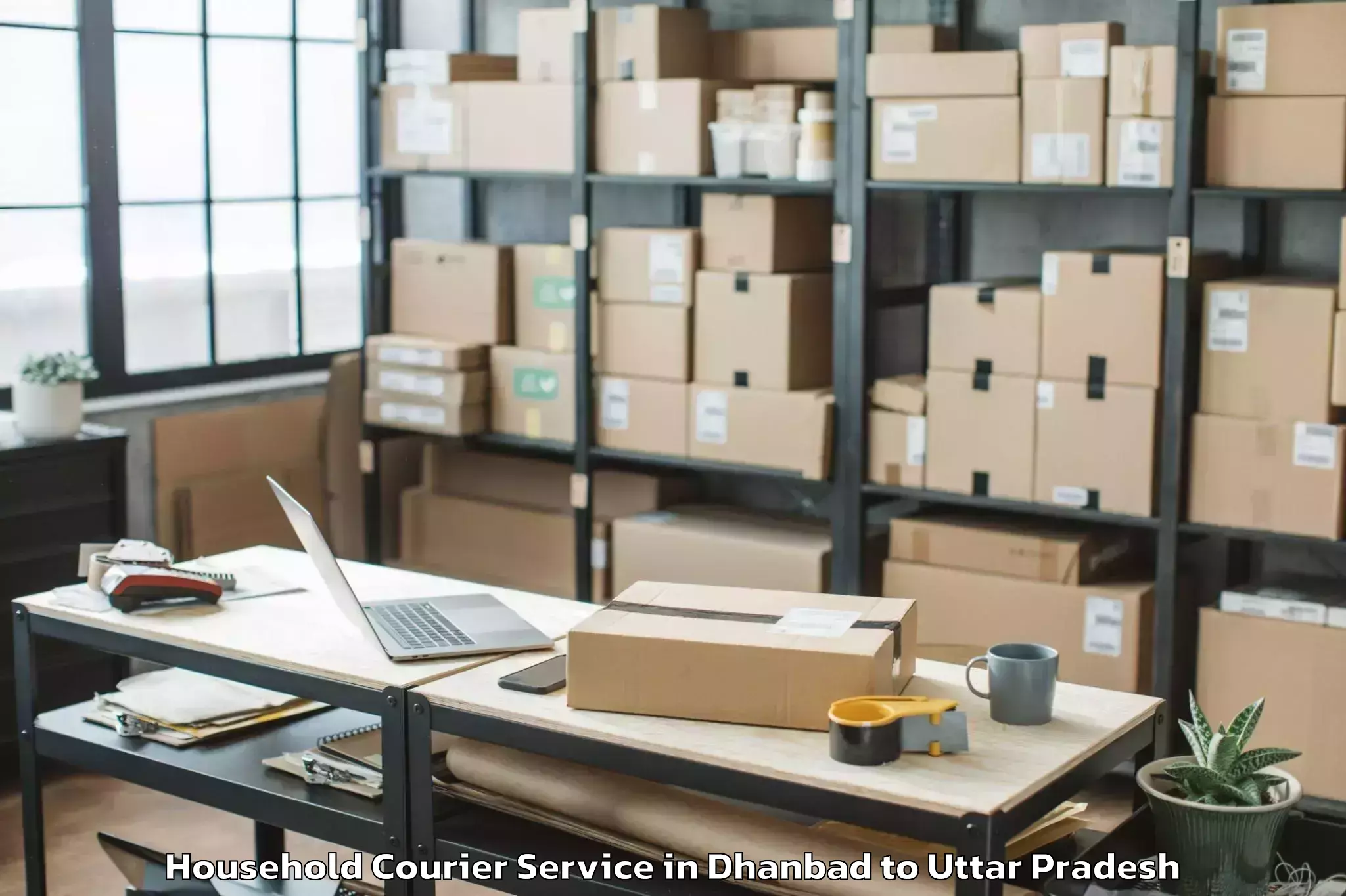 Efficient Dhanbad to Hata Household Courier